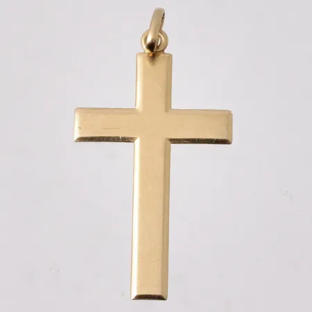 Hänge i 18K guld, Kors, mått 43x21,5mm, vikt 2,29g.