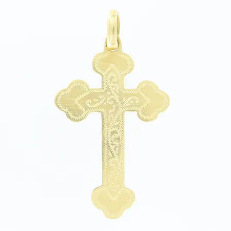 Hänge, kors, 41x22mm, 14K. Vikt: 1,3 g