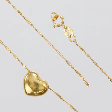 Collier, defekt, brott, knutar, 18K Vikt: 1,1 g
