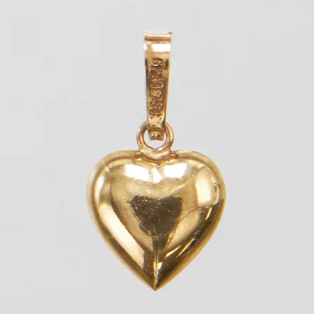 Hänge, hjärta, ihåligt, 5,3x8,1mm, svenska stämplar, 18K Vikt: 0,3 g