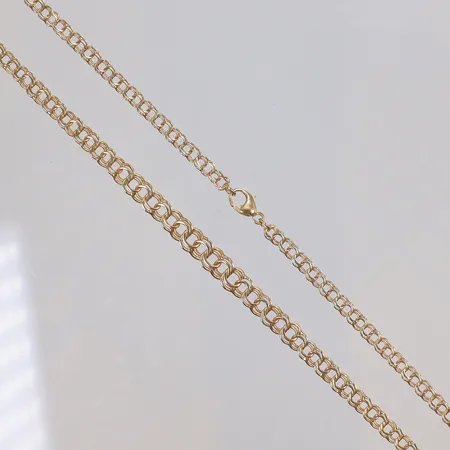 Kedja doserad bismarck, 42cm, bredd 3-5mm, 18K  Vikt: 7,1 g