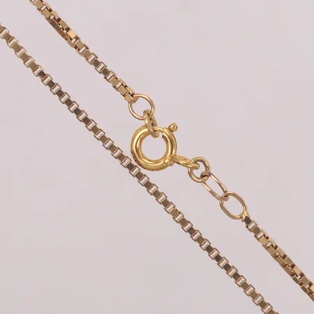 Vristlänk Venezia, längd 23,5cm, bredd 1,5mm, troligen utbytt lås, 18K  Vikt: 4,3 g
