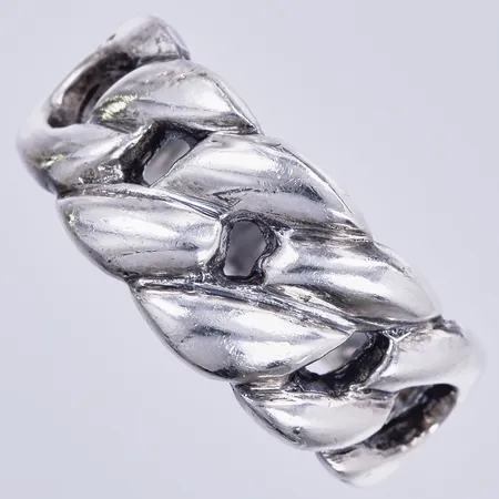 Ring Pansar, Hedbergs Guld & Silver, stl: 18¼, bredd: ca 4-9mm, silver 925/1000 Vikt: 5,1 g