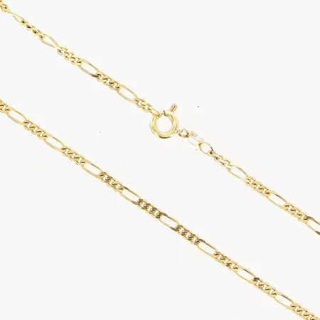 Kedja Figaro, 42cm, bredd 2mm, 18K.  Vikt: 5,7 g