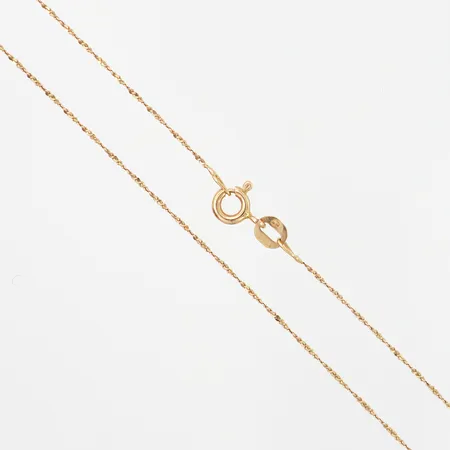 Kedja Singapore, 42cm, bredd: 0,5mm, 18K Vikt: 1,2 g