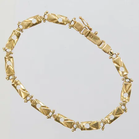 Armband, defekt, bucklor och tomma stenfattningar, 14K Vikt: 12,3 g