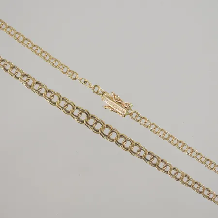 Halskedja bismark, längd 42,5 cm, bredd 3-5 mm, 18K Vikt: 7,7 g