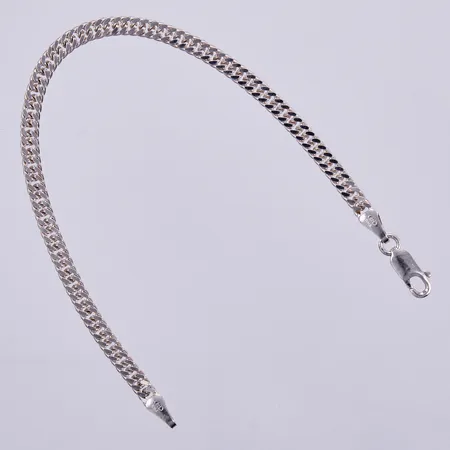 Armband Pansar, längd ca 18cm, bredd ca 4mm, Italy, silver 925/1000 Vikt: 5,9 g