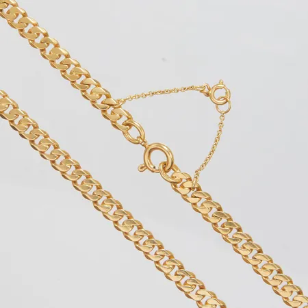 Kedja, pansarlänk, längd: 40,9cm, bredd: 4,4-4,5mm, säkerhetskedja, 18K Vikt: 23,4 g