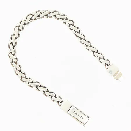 Armband, Efva Attling, Mojo Bracelet, total längd 21cm, bredd 6,5mm, mindre repor och hack, 925/1000 silver  Vikt: 34,9 g