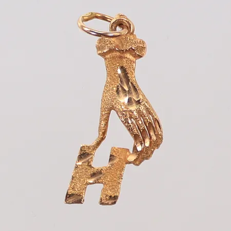 Hänge, "H" 30mm, 30x15mm, 18K Vikt: 2 g