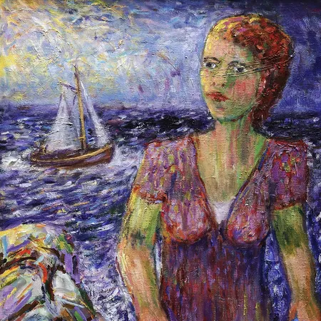 Tavla Åke Wickström, olja på duk, "Storm-pukavik, händelse 1941" motiv 54x64cm, med ram 62,5x73cm, signerad, mindre defekter på ram. Vikt: 0 g Skickas med Bussgods eller PostNord