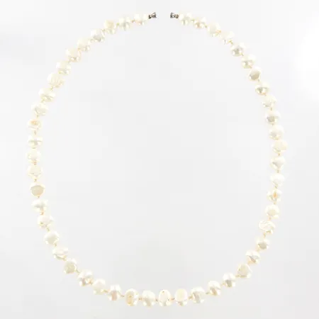 Collier med odlade pärlor ca Ø8mm, 47cm, dobbar, passar till Ole lynggaard-lås, lås ingår ej