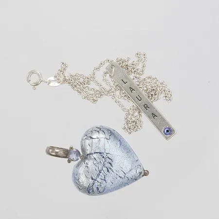 Diverse silver, knut, gravyr, plast, missfärgning, 925/1000, bruttovikt: 18,6g.