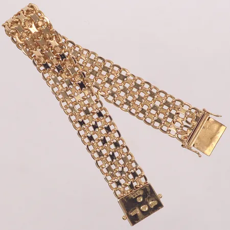 Armband X-länk, längd 17cm, bredd 13,3mm, 18K  Vikt: 27,2 g