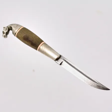 Kniv, 12cm, troligen Iisakki Järvenpää, märkt Kauhava, från Finland.