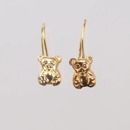 Ett par örhängen 15x5mm, defekt, 18K Vikt: 0,6 g