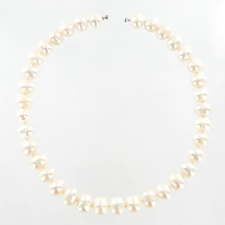 Collier med odlade pärlor ca Ø12mm, 41cm, dobbar, passar till Ole lynggaard-lås, lås ingår ej