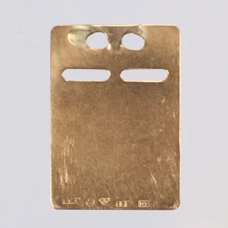 Hänge ID-bricka, gravyr, defekt, 18K  Vikt: 2,1 g