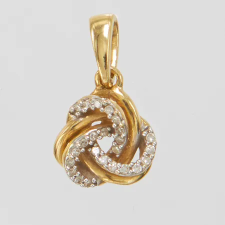 Hänge, diamanter 24 x ca.0,0025ct, 13,5x8mm, GHA, 18K Vikt: 1,1 g