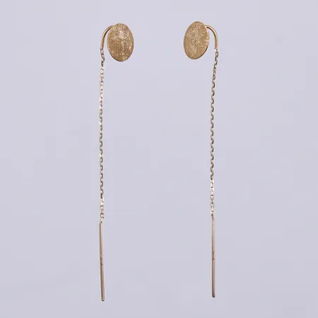 Ett par örhängen, längd ca 5cm, Ø ca 10mm, 18K  Vikt: 1,7 g