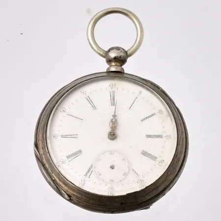 Fickur Avance Retard Ø49mm, nyckeluppvridning, manuell, 8rubis, boettnr: 67169, silver 800/1000, repor, sekundvisare saknas samt nyckel, ej funktionstestad, bruttovikt 76g.
