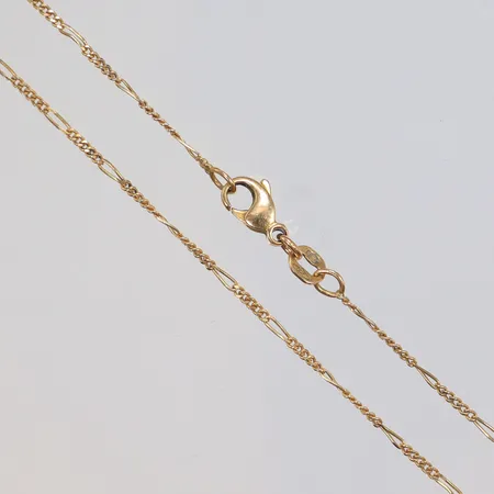 Armband Figaro, 19cm, bredd 1mm, Balestra, 18K Vikt: 1,4 g
