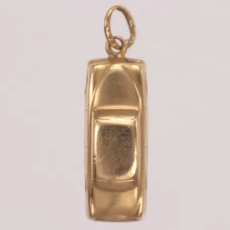 Hänge bil, längd 24,2mm, bredd 6,9mm, rörliga hjul, 18K  Vikt: 1,3 g
