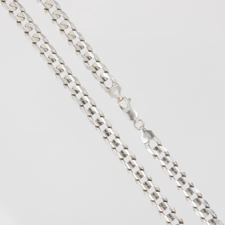 Kedja, Pansar, längd:56cm, bredd:7mm, vitguld, 18K.  Vikt: 62,2 g