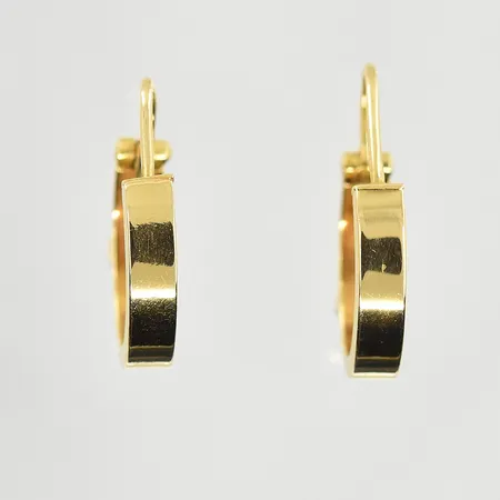Ett par örhängen, Ø13 mm, bredd 3 mm, 18K. Vikt: 1,3 g
