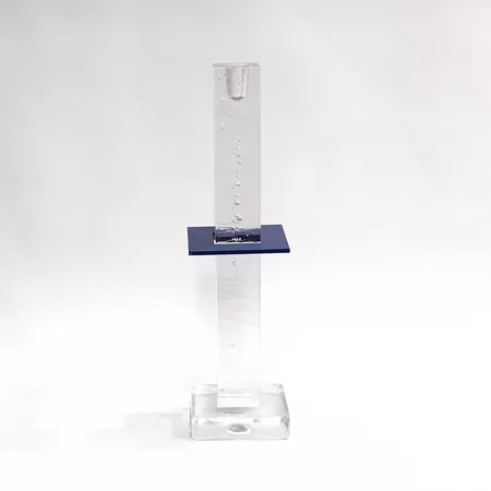 Ljusstake "Tower", Bertil Vallien för Kosta Boda, Höjd: 37cm, nr:69511, signerad, glas/metall  Skickas med postpaket.