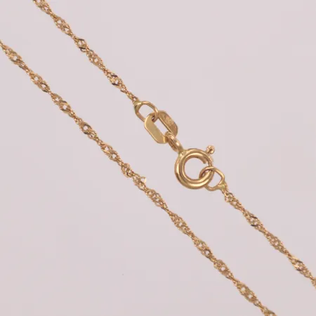 Kedja Singapore, längd 42,5cm, bredd, 1,5mm, 18K Vikt: 1,3 g