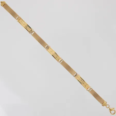 Armband, längd:20,5cm, meandermönster, bredd:6,5mm, 18K. Vikt: 12,8 g