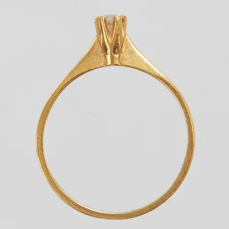 Enstensring, 1 diamant 0,10ctv enligt gravyr, Ø16½, bredd: 1,7-3,3mm, ALTON, 18K Vikt: 1,7 g
