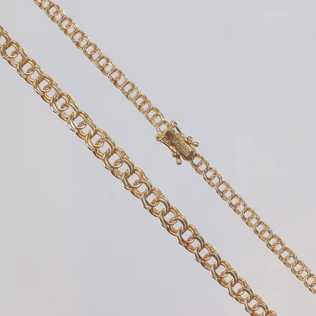 Collier doserad bismarck, 46cm, bredd 3-6mm, GFAB, 18K Vikt: 10,7 g