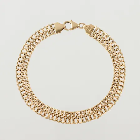 Armband, stämplat Vicenza Italien, längd ca 19 cm, bredd 6.8 mm, 18k.OBS! Skickas tidigast 4/8 pga. semesterstängt. Vikt: 5,8 g