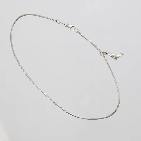Silvervristlänk, delfin, ormlänk, längd: 27,7cm, bredd: 1,1mm, 925/1000 Vikt: 3,8 g