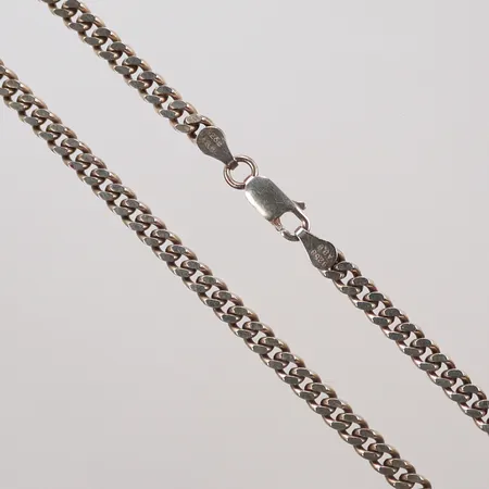 Halskedja, pansar, längd 45,5cm, bredd 4mm, silver 925/1000, 19,8g Vikt: 19,8 g