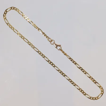 Kedja, 23,5cm., bredd 3mm, defekt, 14K Vikt: 3,8 g