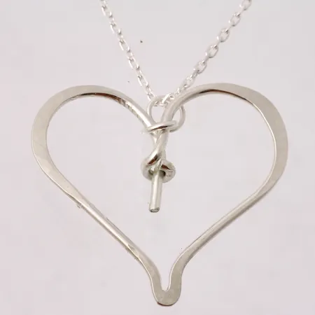 Hänge med kedja i silver, mått 37,4x34,5mm, kedja, 45cm, Ankar, bredd 1,5mm, 925/1000, vikt 5,9g.