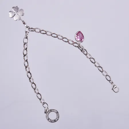 Armband med berlocker, Thomas Sabo, längd ca 19cm, bredd ca 4mm, 925/1000 silver Vikt: 12,6 g
