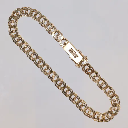 Armband bismack, 19cm, bredd 6mm, 18K  Vikt: 10,5 g