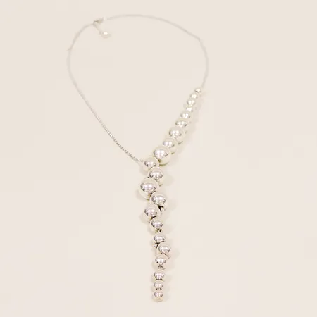 Collier, Georg Jensen, Moonlight grapes, reglerbar längd 39cm/41cm/43cm/45cm, hängande del 11cm, kulornas bredd 6-12mm, 925/1000 silver, originaletui, ytterkartong Vikt: 36,9 g