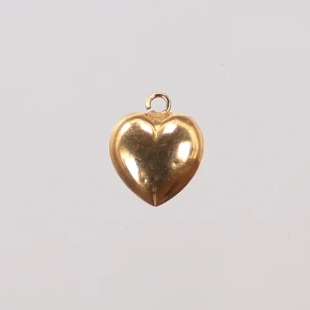 Hänge, hjärta, 10 x 12mm, buckligt, saknar ögla, 18K, 0,4g Vikt: 0,4 g