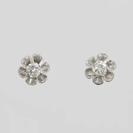Ett par örhängen, diamanter 2 x ca.0,10ct, Ø6,1mm, vitguld, ALTON, 18K Vikt: 1,8 g