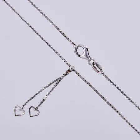 Collier längd ca 42cm, bredd ca 1mm, silver Vikt: 3,3 g
