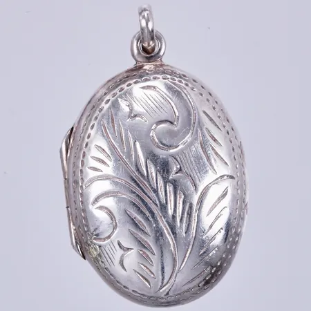 Medaljong, längd ca 3cm, bredd ca 20mm, öppningsbar, GHA, silver 925/1000 Vikt: 4,8 g