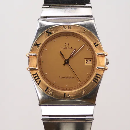 Herrur Omega Constellation, Ø32mm, Q med stållänk, quartz, inga tillbehör