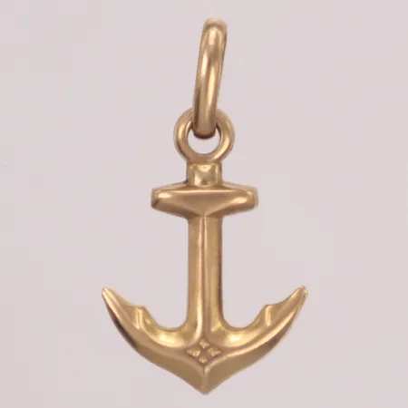 Hänge ankare, längd 18,3mm, bredd 9,9mm, ihålig, 18K  Vikt: 0,6 g