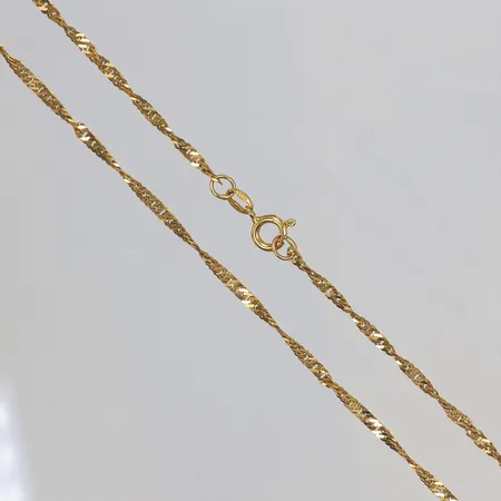 Kedja Singapore, 41cm, bredd 2mm, 18K  Vikt: 4,7 g